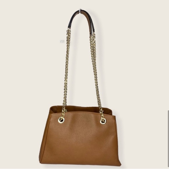 NWT Authentic VALENTINO By Mario Valentino Gold Chain Ladies Crossbody/ Tote Bag - Picture 9 of 15